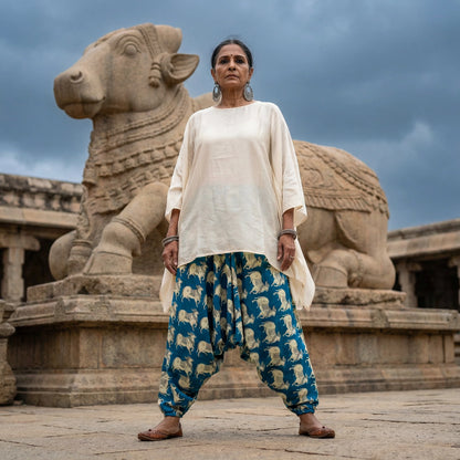 Colbalt Cow  | Unisex Harem Pant