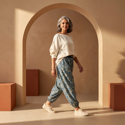 Azure Riddle | Unisex Harem Pant