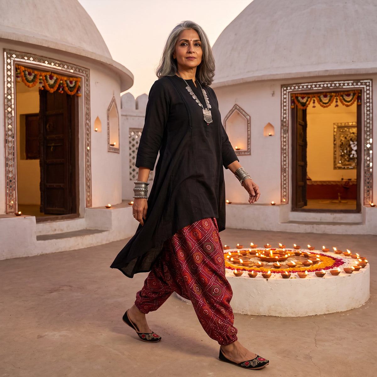 Fire Bandhani | Unisex Harem Pant