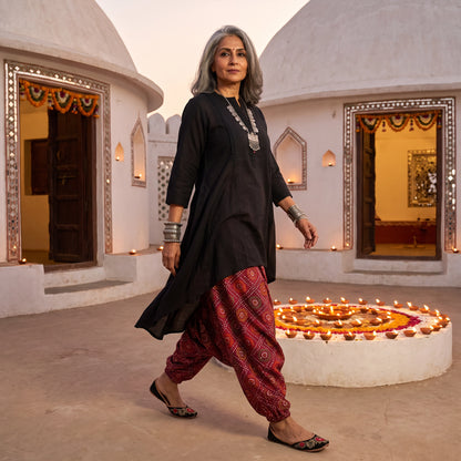 Fire Bandhani | Unisex Harem Pant