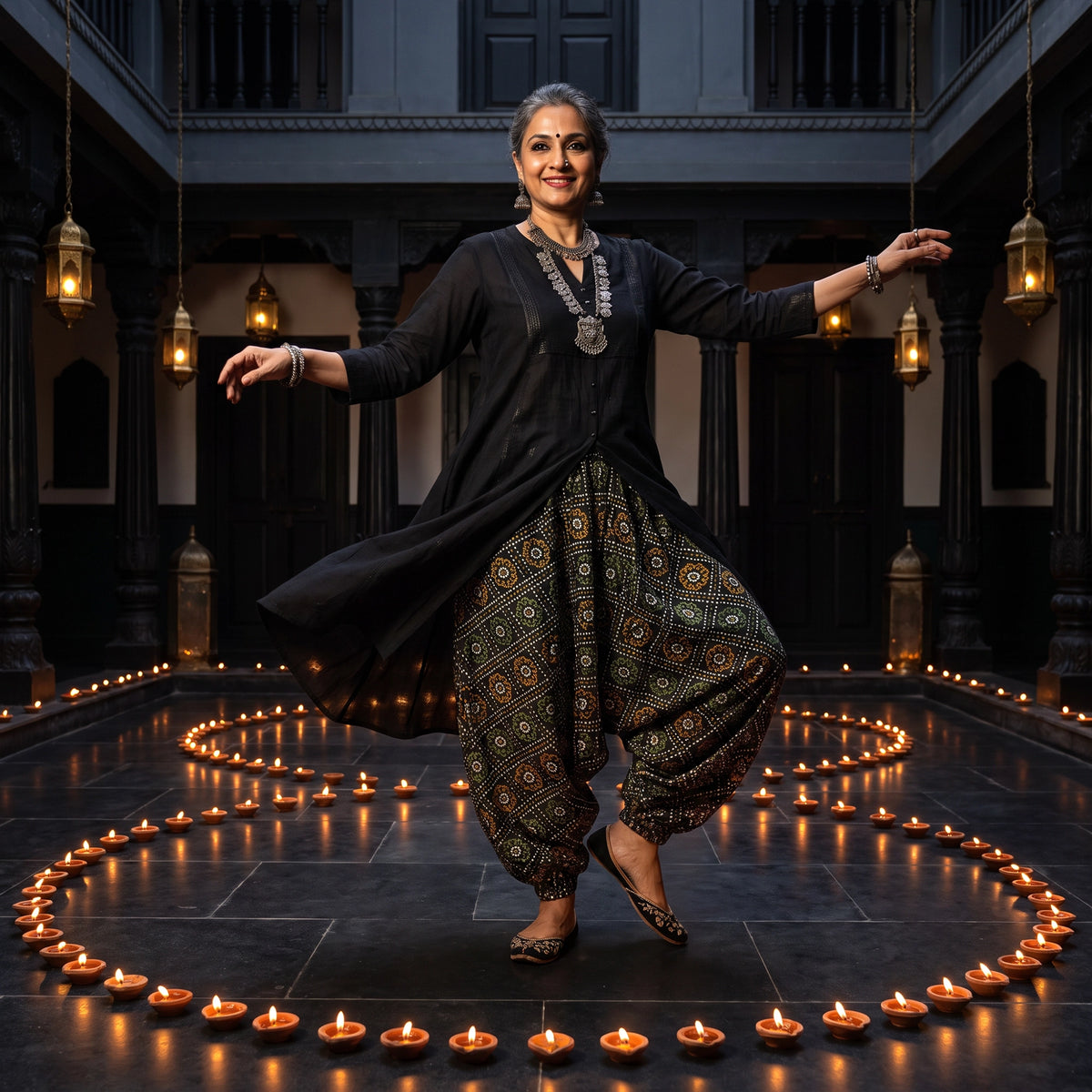 Noir Bandhani | Unisex Harem Pant