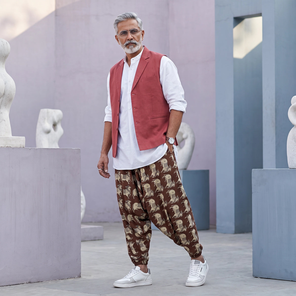 Mocha Cow | Unisex Harem Pant
