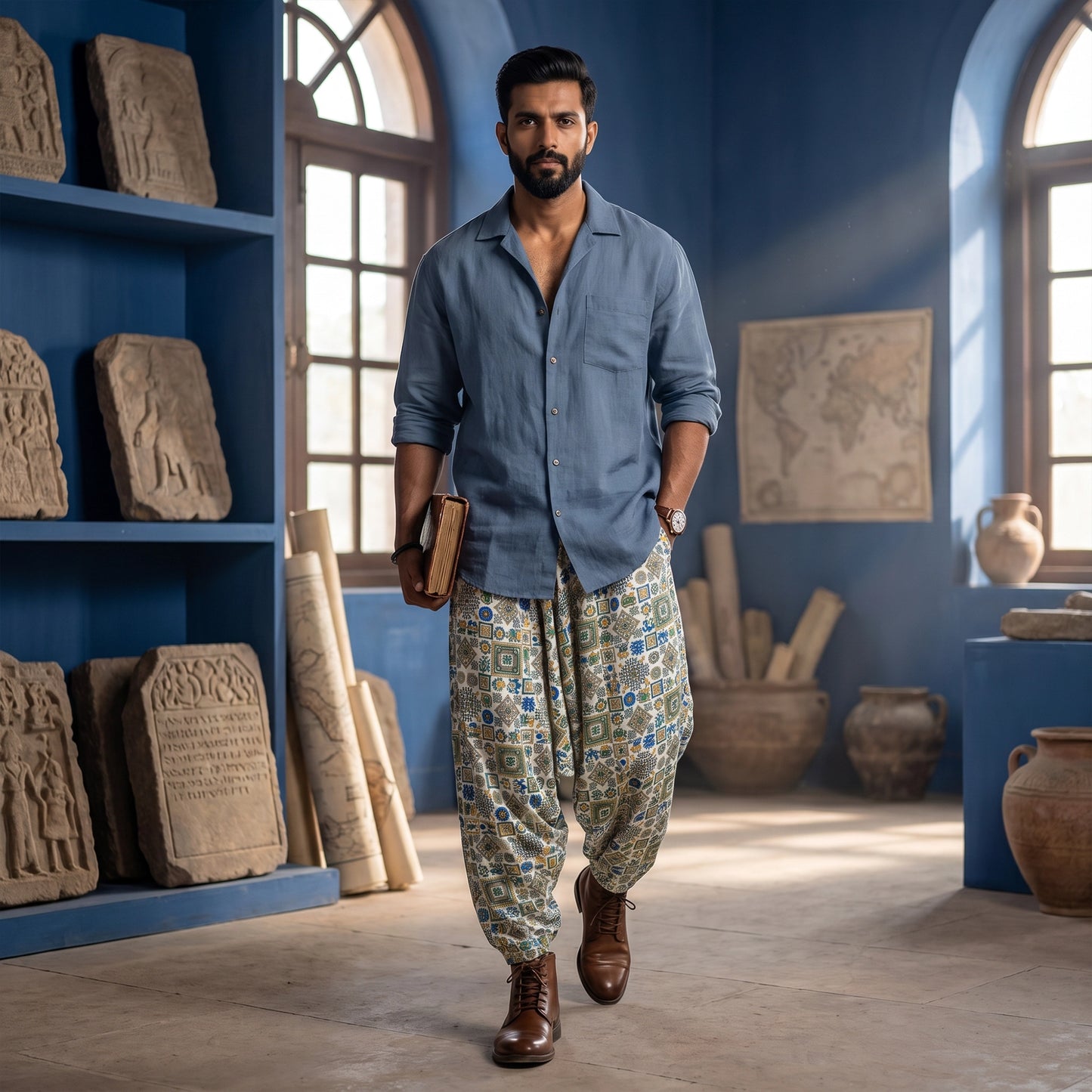Kabila Cobalt | Unisex Harem Pant