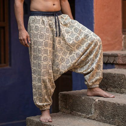 Warli Noir | Unisex Harem Pant