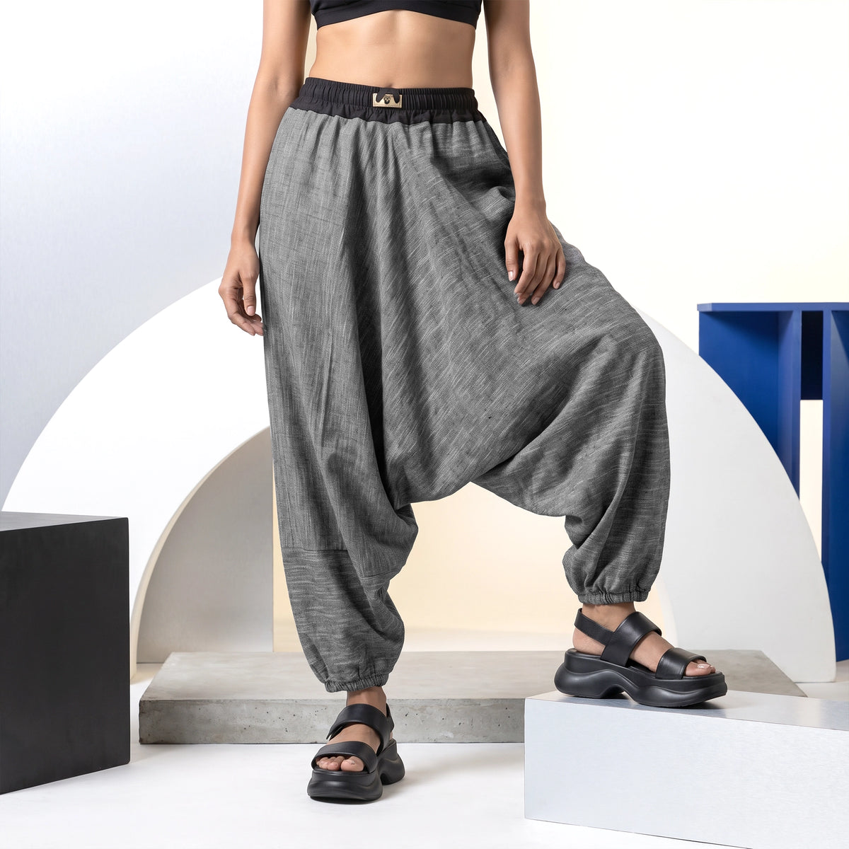 Charcoal Mist | Unisex Harem Pant