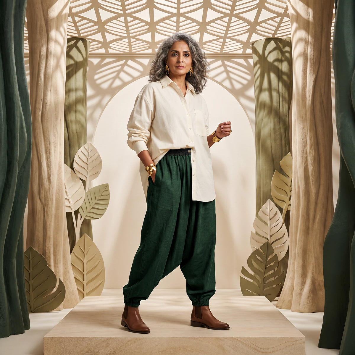 Forest Grain | Unisex Harem Pant