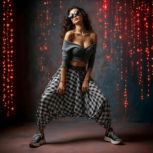 Breathable cotton dhoti-style harem pants for men and women – Dopehead Stores’ stylish Veshti Company celebrity streetwear