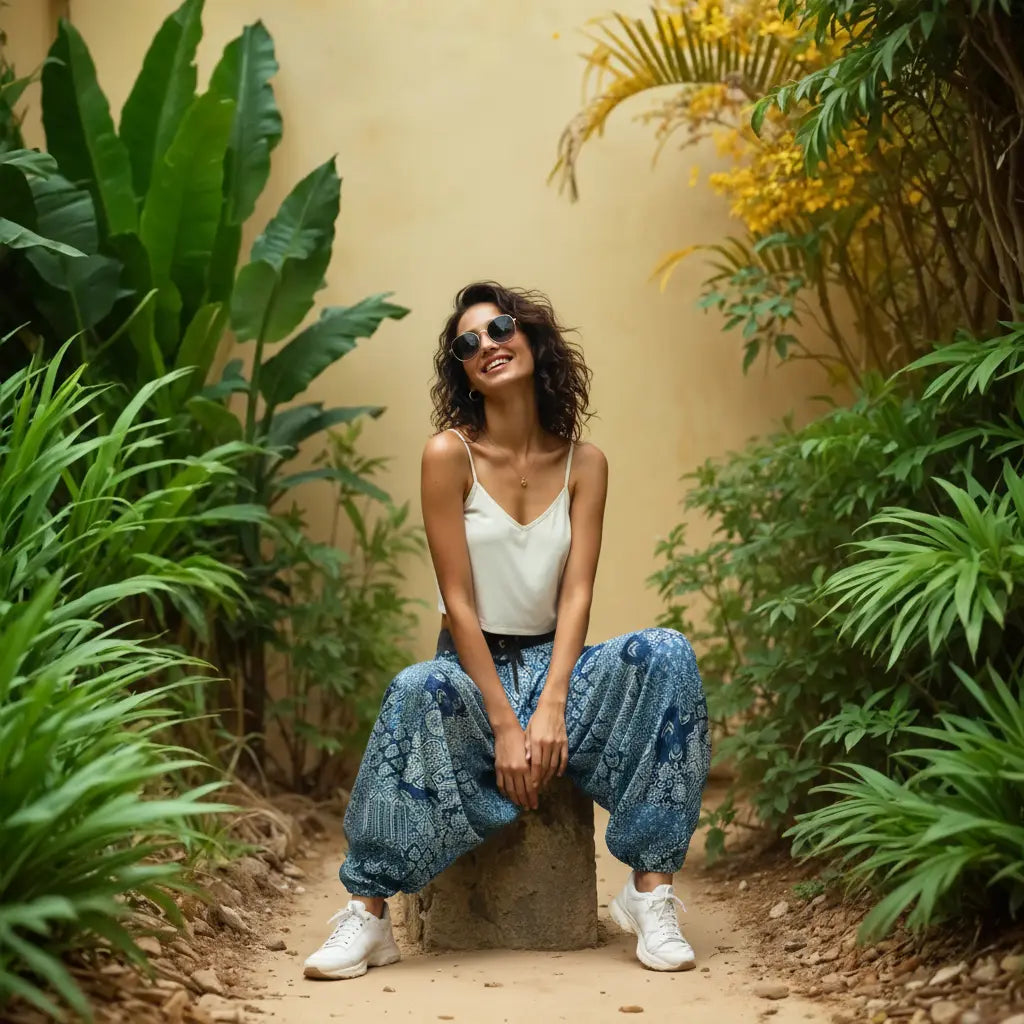 
Breathable cotton dhoti-style harem pants for men and women – Dopehead Stores’ stylish Veshti Company celebrity streetwear