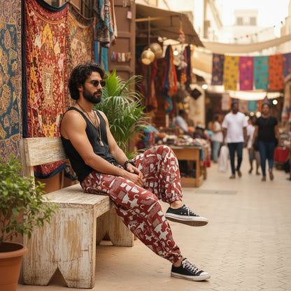 Breathable cotton dhoti-style harem pants for men and women – Dopehead Stores’ stylish Veshti Company celebrity streetwear