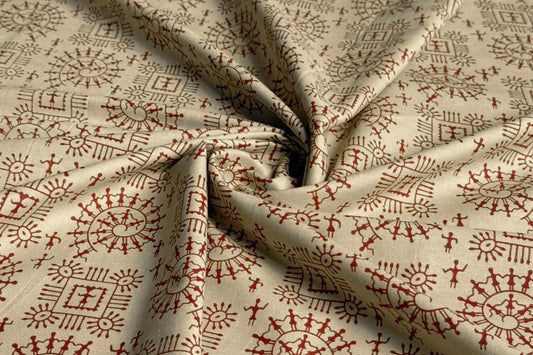 Warli Rust | Unisex Harem Pant