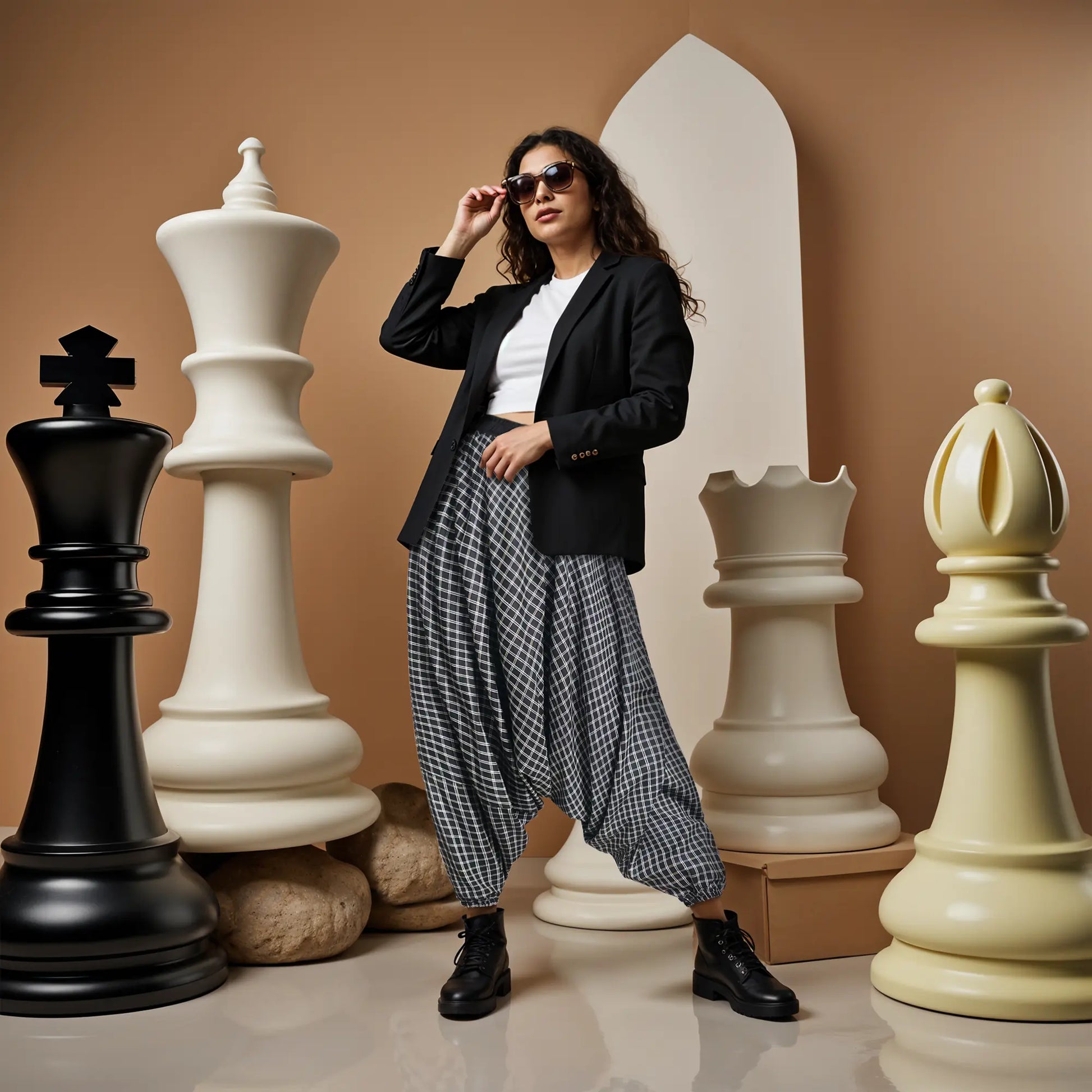 Breathable cotton dhoti-style harem pants for men and women – Dopehead Stores’ stylish Veshti Company celebrity streetwear