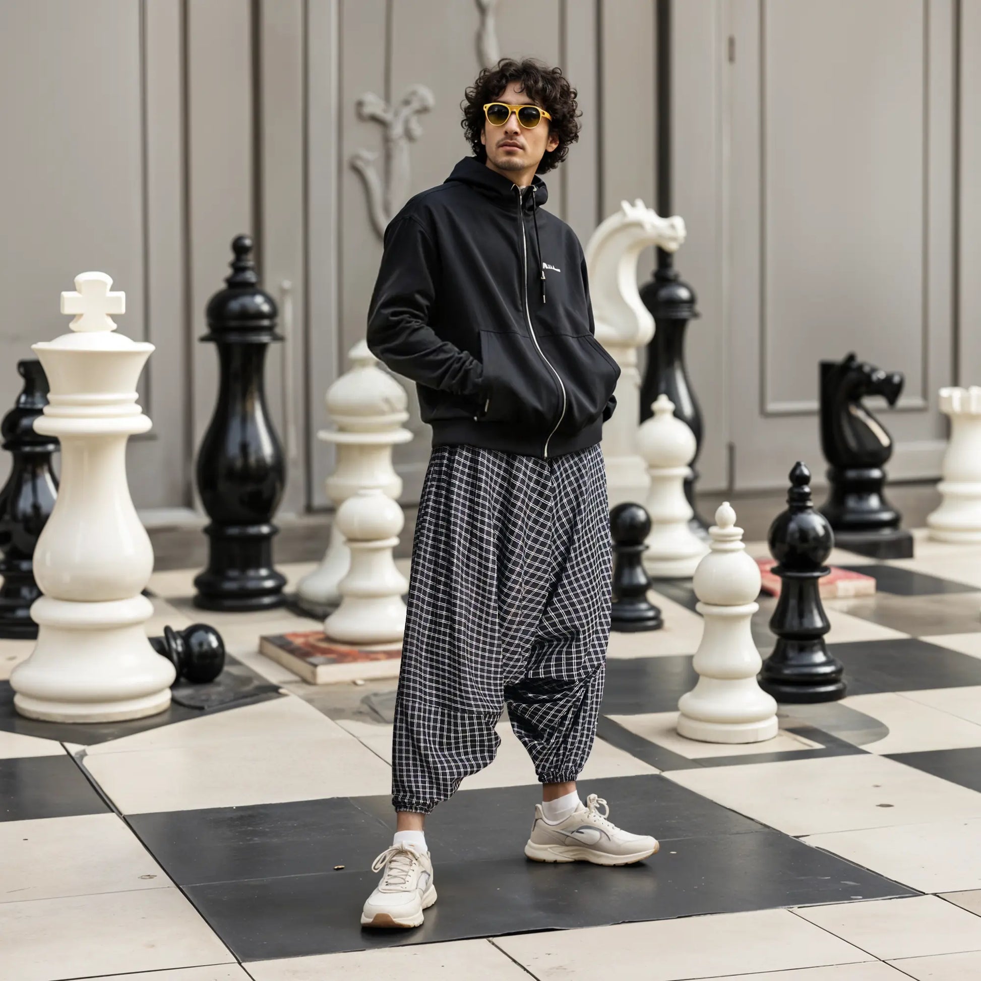Breathable cotton dhoti-style harem pants for men and women – Dopehead Stores’ stylish Veshti Company celebrity streetwear