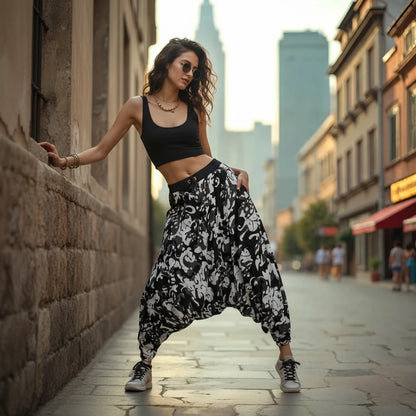 Breathable cotton dhoti-style harem pants for men and women – Dopehead Stores’ stylish Veshti Company celebrity streetwear
